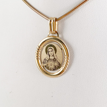 Žluté zlato přívěsek MADONKA